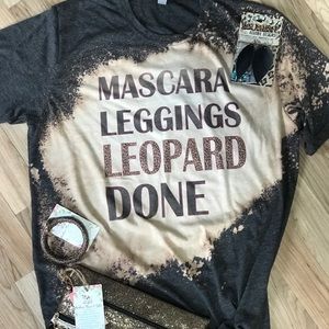 Mascara leggings leopard done T-shirt